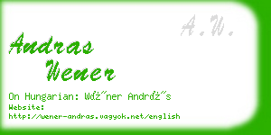 andras wener business card